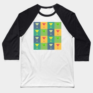 Martinis Pattern | Pop Art Baseball T-Shirt